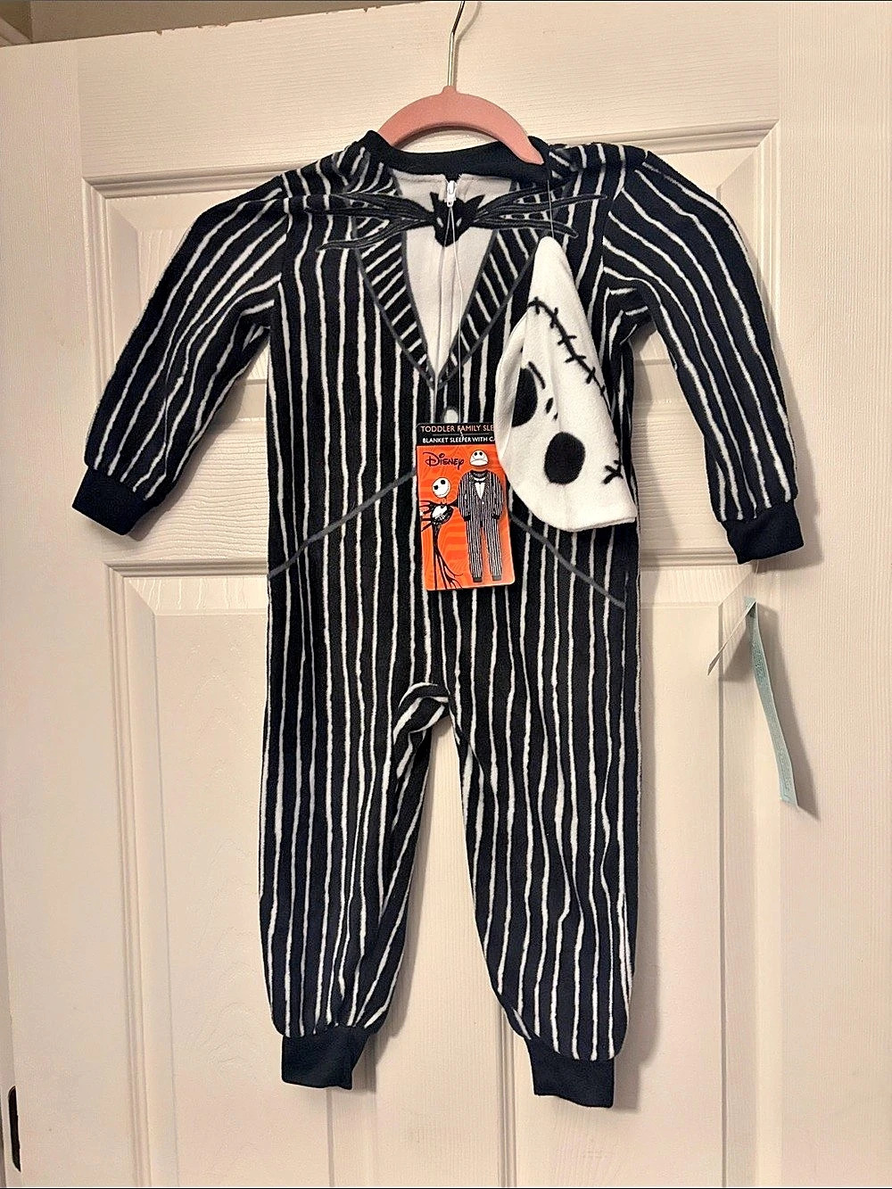 Disney Jack Skellington Blanket Sleeper with Cap Pajamas